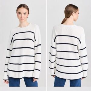 Splendid Parker Drop-Shoulder Stripe Loose Fit Casual Crewneck Sweater Size XS
